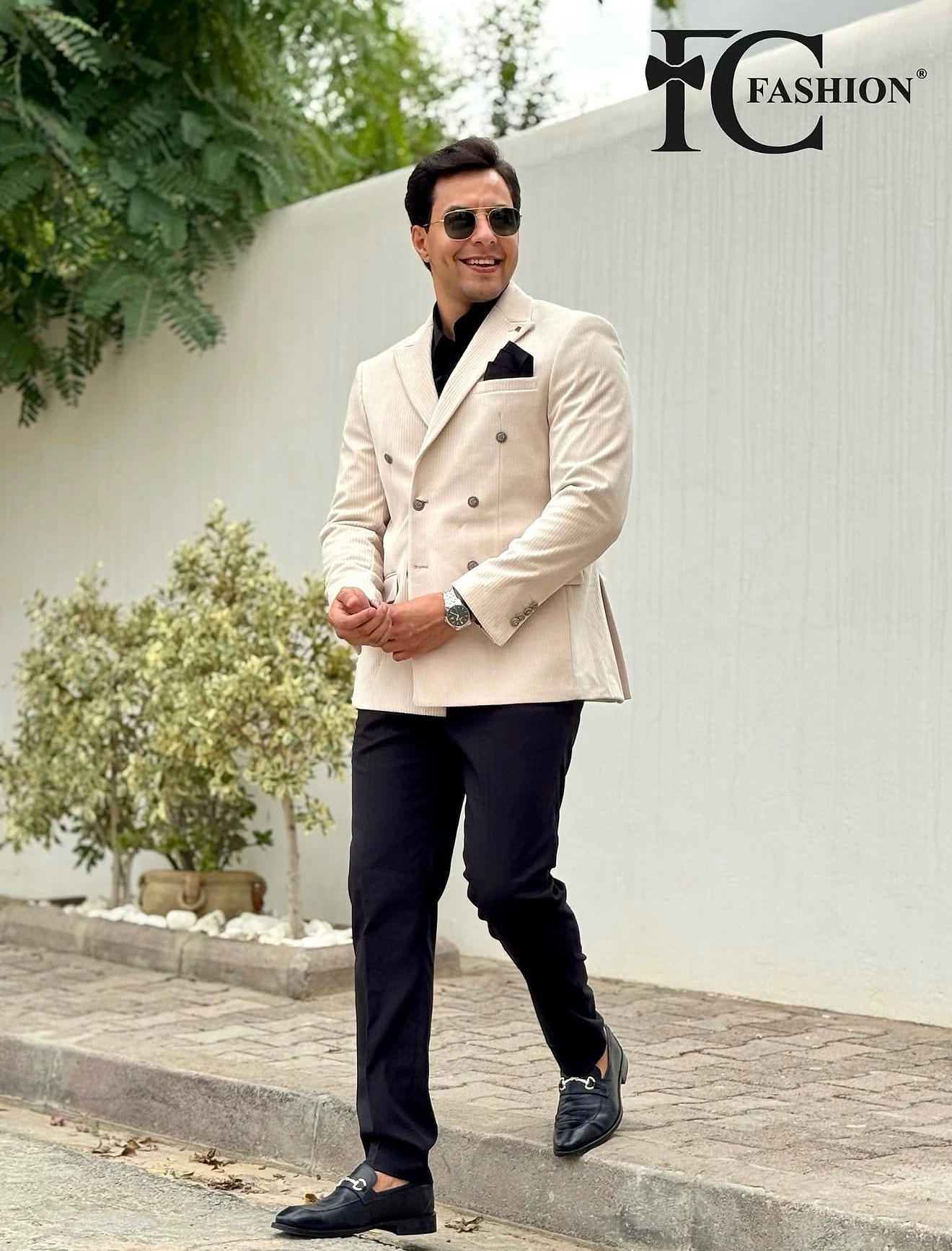 Blazer croise ivoire — FC Fashion