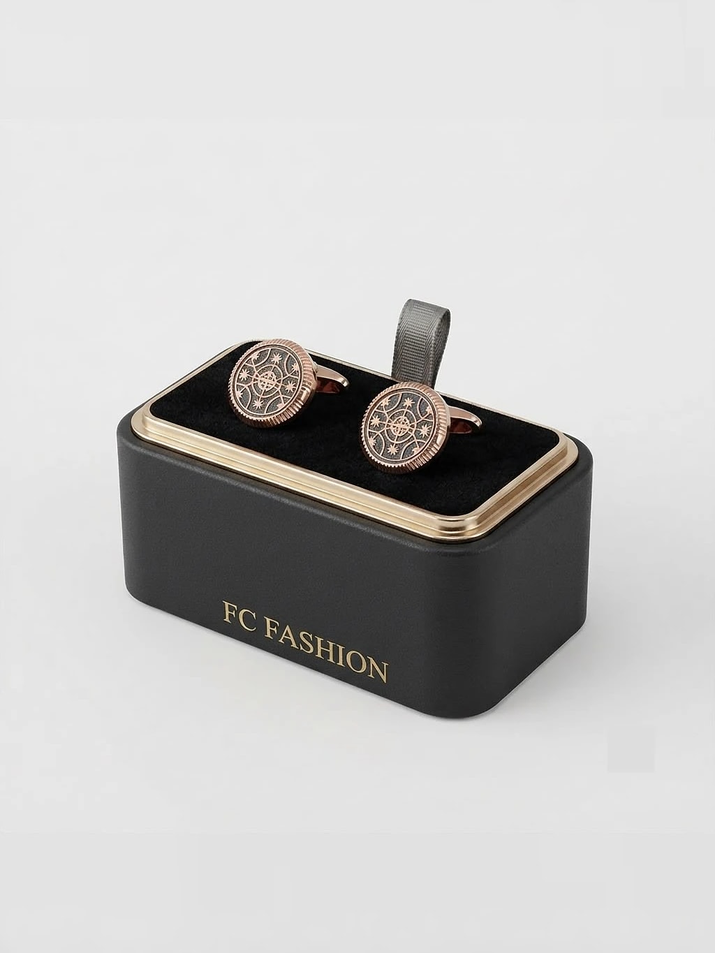 Boutons de manchette ciseles cuivre — FC Fashion