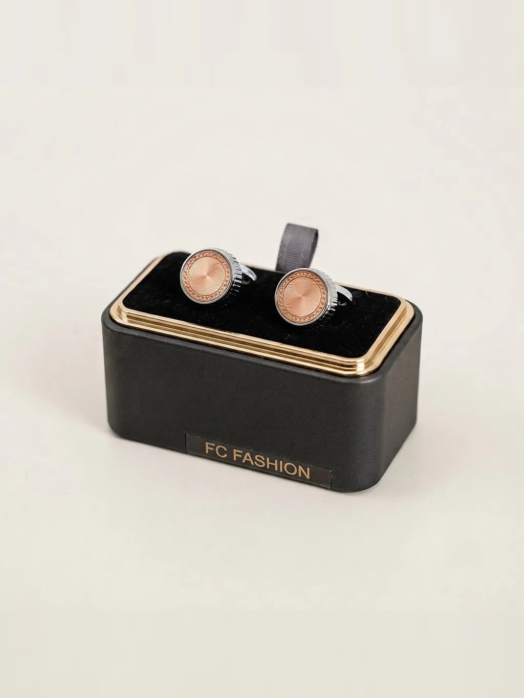 Boutons de manchette or rose — FC Fashion