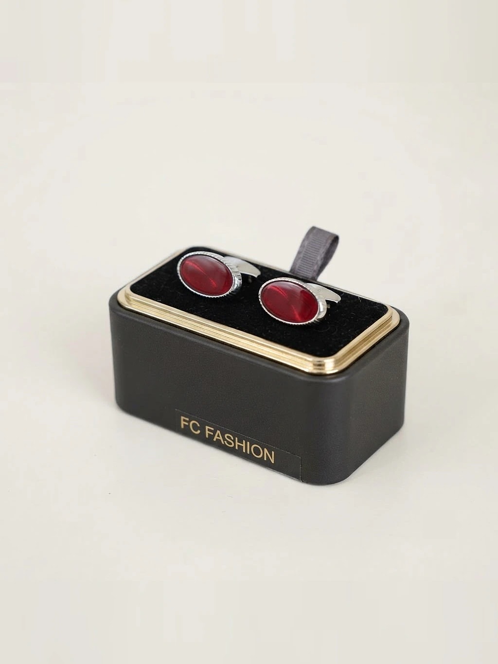 Boutons de manchette rubis — FC Fashion