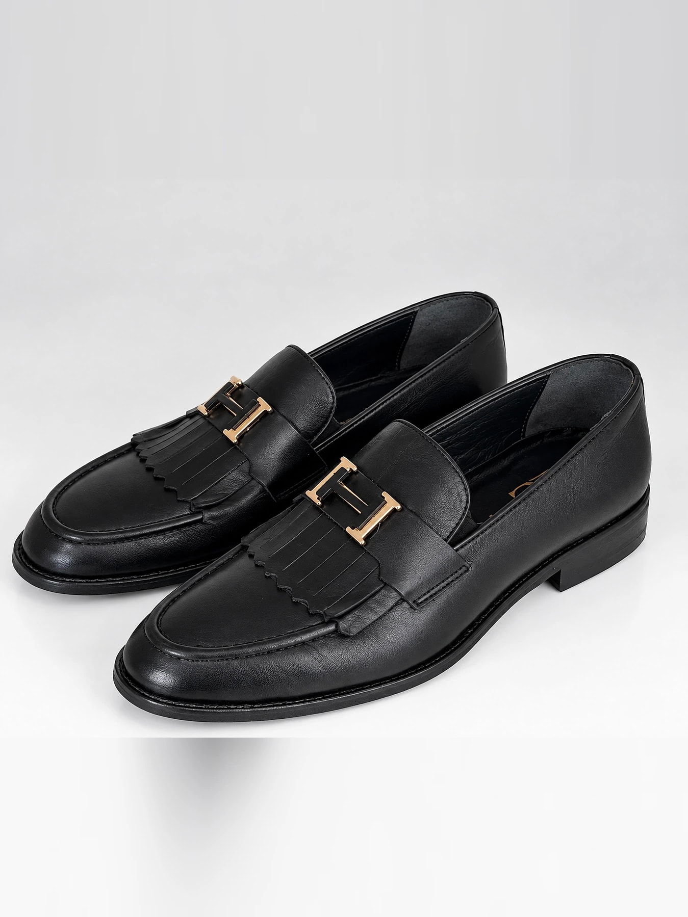 Mocassin a franges noir — FC Fashion
