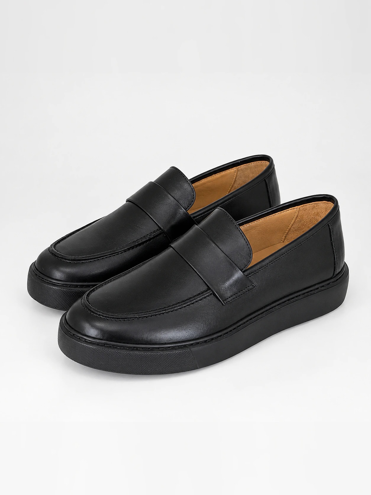Penny loafer noir semelle epaisse — FC Fashion